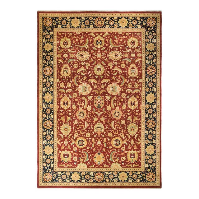 Mogul Collection Hand-Knotted Area Rug - Orange 12' 3" x 17' 4" For Sale - Image 4 of 4