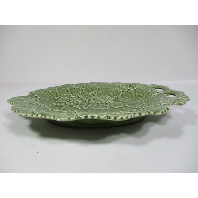 Shabby Chic Vintage Portuguese Leaf Shaped Serving Bowl For Sale - Image 3 of 7