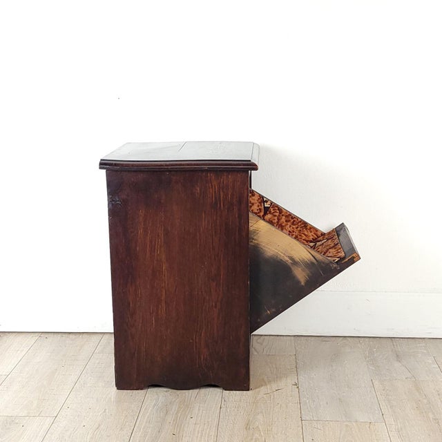 Brown Oak One-Door Cabinet, England Circa 1880 For Sale - Image 8 of 11