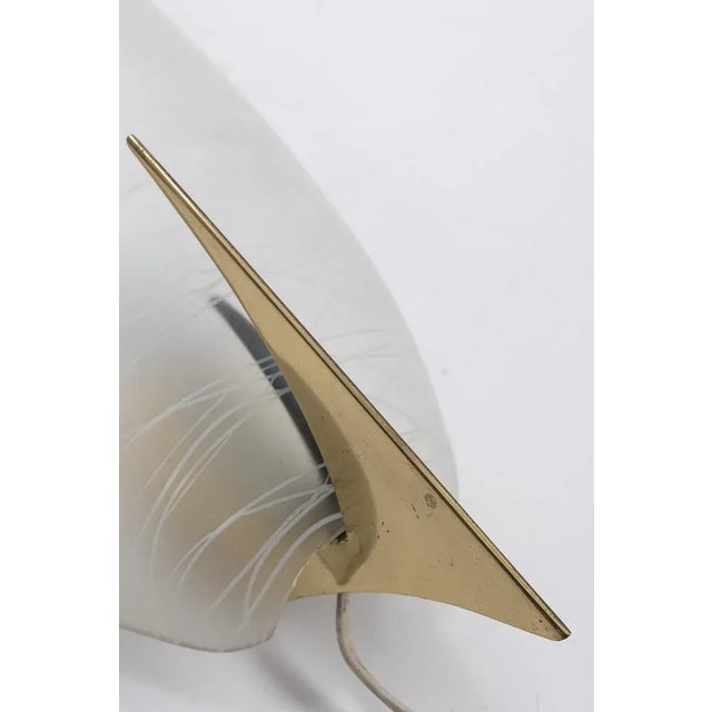 Brass Wall Lamp with Striped Glass For Sale - Image 5 of 6