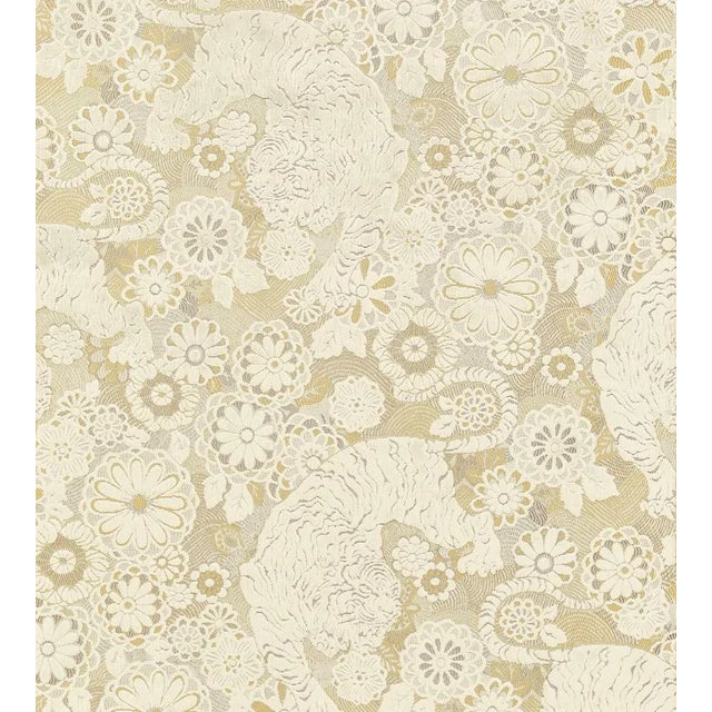 Traditional Sample - The House of Scalamandré Siberian Tiger Fabric, White Tawny For Sale - Image 3 of 3