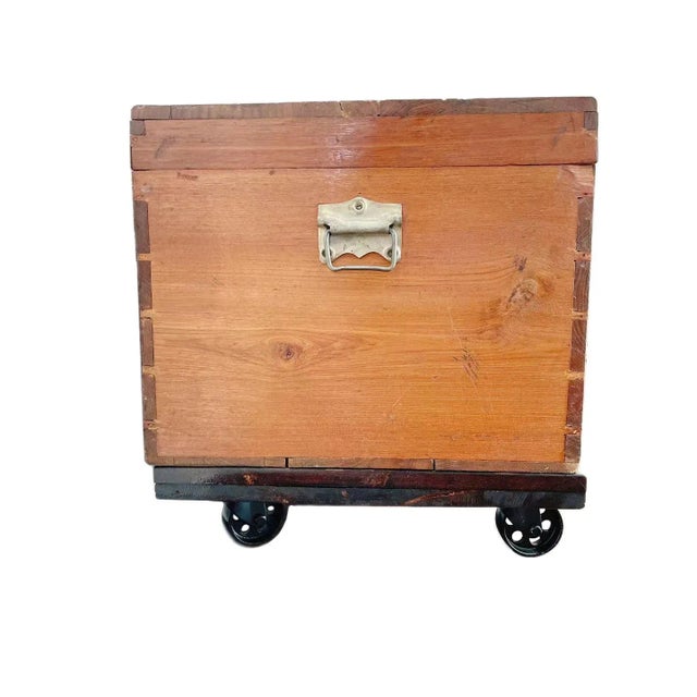 1990s Vintage Burmese Teak Chest For Sale - Image 5 of 9