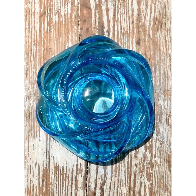 Italian Murano Glass Blue Swirl Votive Chairish