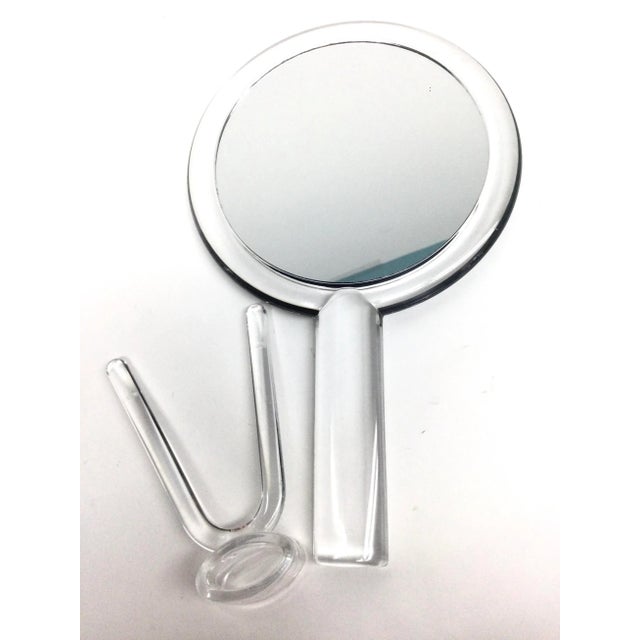 1990s Vintage 90’s Lucite Hand Mirror Set Unique For Sale - Image 5 of 11