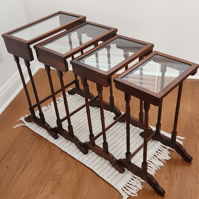 Very well cared-for set of nesting tables manufactured by a quality furniture maker. Great addition to the household for...