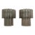 Pair of Italian Murano Smoked Glass Tube Wall Sconces in Polished Nickel, 13 Tubes Each For Sale