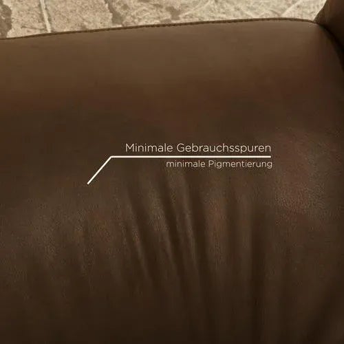 Hukla Brown Leather Two-Seater Sofa For Sale - Image 4 of 11