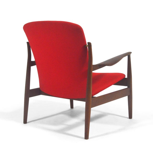Red Finn Juhl Model 141 Lounge Chair For Sale - Image 8 of 10