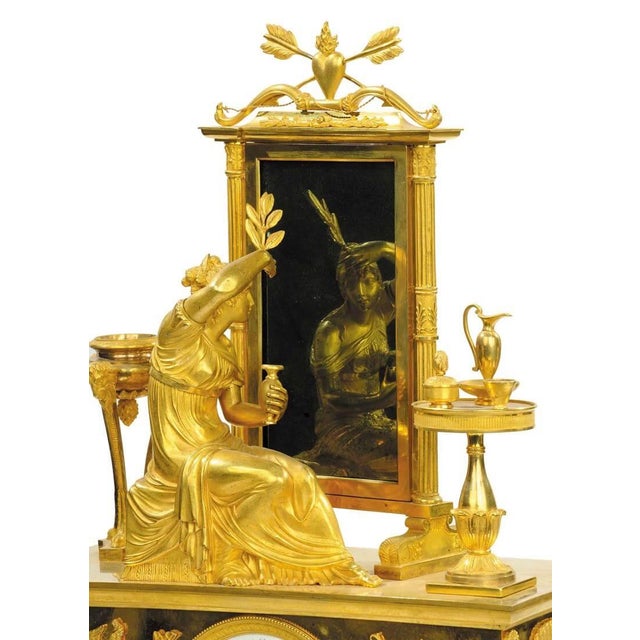 Traditional The Toilet of Psyche Clock by André-Antoine Ravrio, 1810 For Sale - Image 3 of 5
