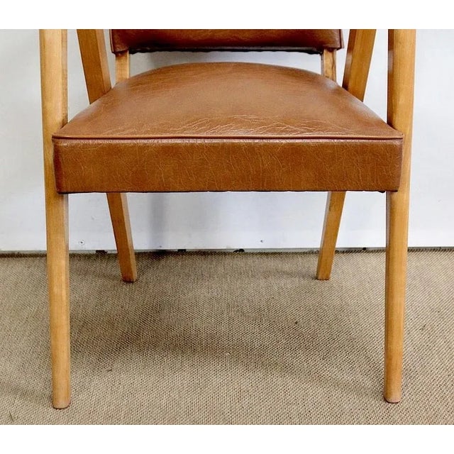 Set of Bridge Armchairs in Natural Beech, 1950s For Sale - Image 15 of 18