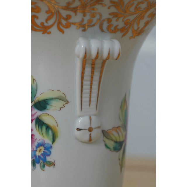 1990s Ethan Allen Neoclassical Porcelain Urn Planter For Sale - Image 5 of 9