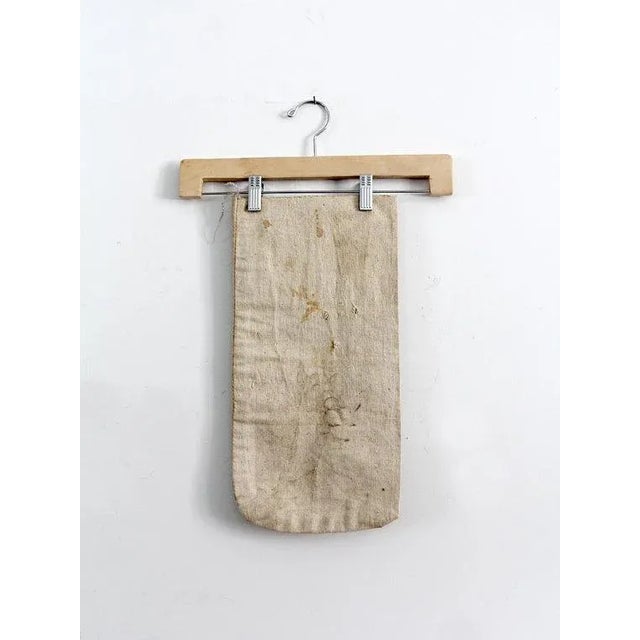 Rustic Vintage Canvas Bank Bag For Sale - Image 3 of 6