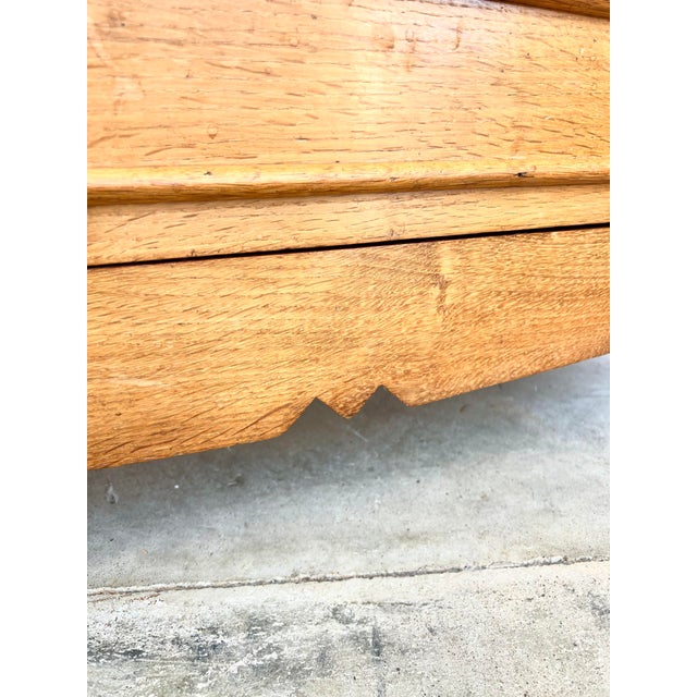 Modern Vintage Oak Bookcase with Brass Drawers, 1950s For Sale - Image 3 of 17