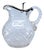 Wine Jug in Cut Glass with Silver Lid and Raised Floral Motifs For Sale