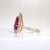 White 18k Yellow Gold Ruby & Diamond Ring With 2.33ct Pear-Cut Ruby For Sale - Image 8 of 9