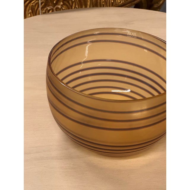 Roberto Faccioli for Arcade Murano Glass Bowl For Sale - Image 11 of 12