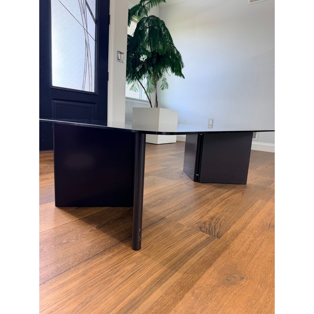 Ikea Vintage Ikea Modular Smoked Glass Coffee Table – Convertible 3-Piece Set – Made in SwedenLi For Sale - Image 4 of 18