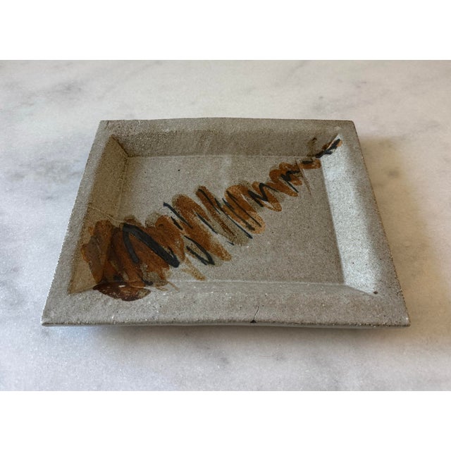 Mid-Century Modern Vintage Mid Century Art Pottery Tray For Sale - Image 3 of 9
