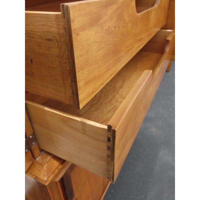 Brown Basic Witz Mid Century Modern Tall Chest of Drawers Highboy 6575 For Sale - Image 8 of 17