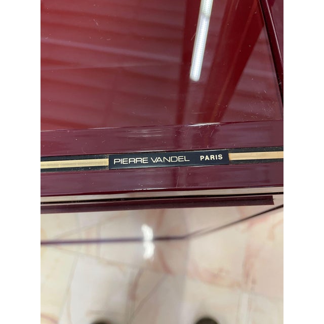 Maroon 1970s Pierre Vandel Etagere. Cabinet With Shelves For Sale - Image 8 of 10