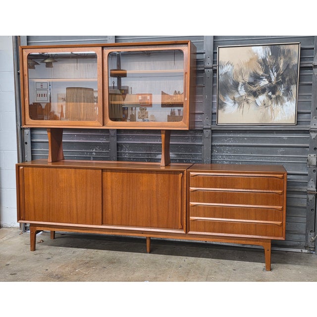 Randers Møbelfabrik 1950s Modular 3 Piece Danish Teak Hutch For Sale - Image 4 of 12