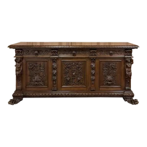 Antique Grand Italian Renaissance Walnut Buffet
