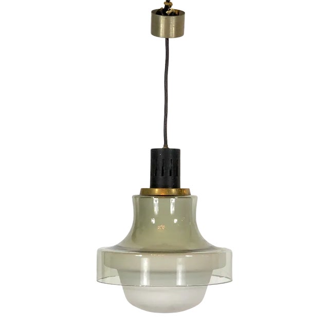 Mid-Century Brass Pendant Lamp from Stilnovo, 1950s For Sale