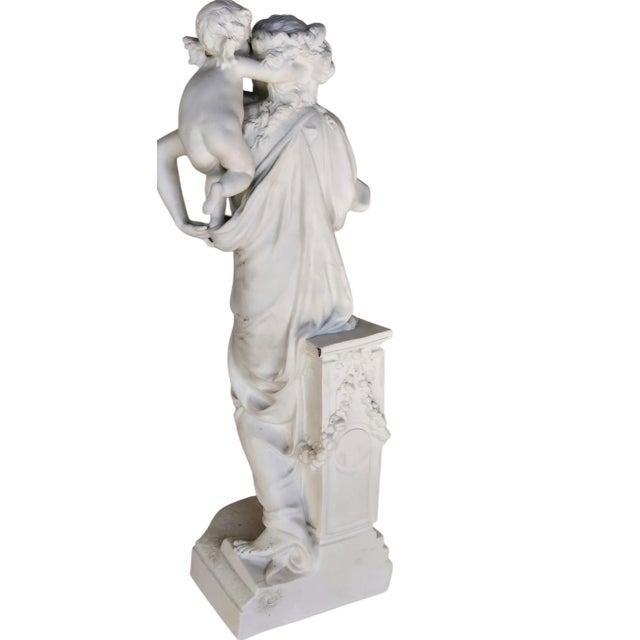 Original Biscuit Porcelain Figure, Venus with Cupid, A. E. Carrier-Belleuse, 1870s For Sale - Image 4 of 9