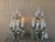 Early 20th Century French Brass & Crystal Six-Light Girandole Lamps - Pair For Sale In South Bend - Image 6 of 17