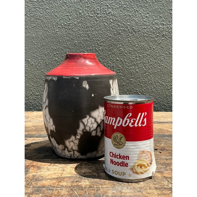 Vintage Original Raku Studio Pottery Vase For Sale In West Palm - Image 6 of 12