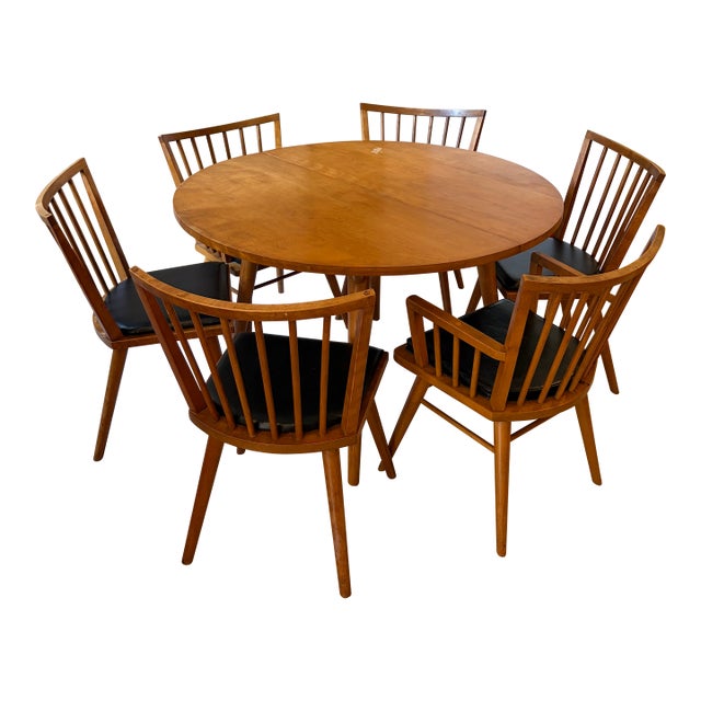 1950s Conant Ball Mid-Century Modern Expandable Dining Set For Sale