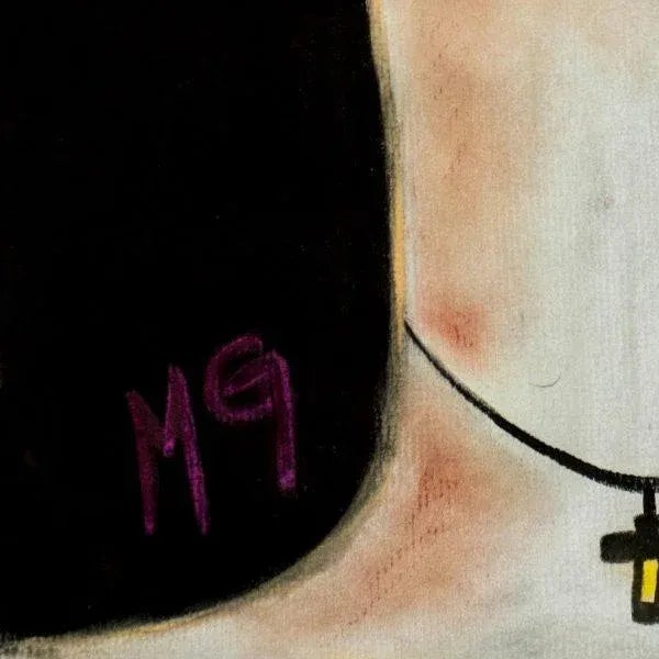 2018 “Frida” Contemporary Expressionist Pastel Portrait Drawing on Paper by Maria Grazia Facciolà For Sale - Image 4 of 7