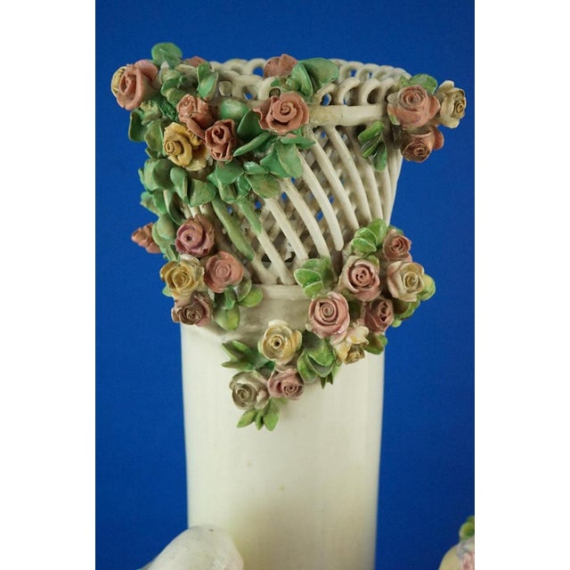 Antique Italian Ceramic Vase with Figurines, 1800s For Sale - Image 16 of 18