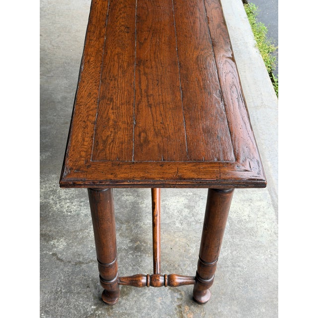 English Guy Chaddock Melrose Collection Country English Plank-Top Console Table For Sale - Image 3 of 12