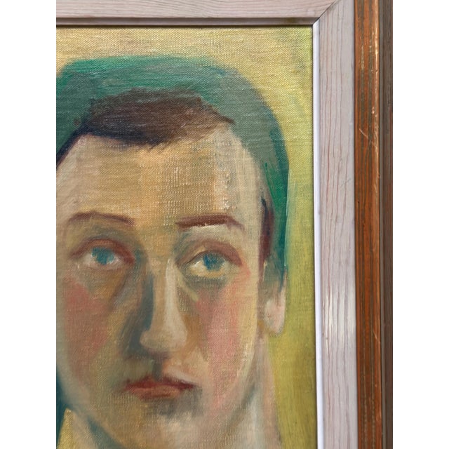 A‑S Nilsson, Portrait, 1950s, Oil Painting on Panel, Framed For Sale - Image 12 of 18