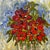 Expressive Impressionistic Still Life Painting of Red Rose Flowers entitled 'Red for Love' by British Artist, Rose...