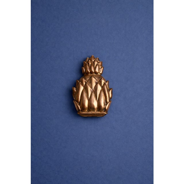 Metal Vintage Solid Brass Pineapple Door Knocker For Sale - Image 7 of 7
