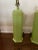These fantastic pair of lamps are ceramic faux bamboo form with a chartreuse green glaze. They are octagonal and tall....
