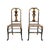 A beautiful pair of antique lacquered chinoiserie side chairs, made in England and dating from around the 1900-1920...
