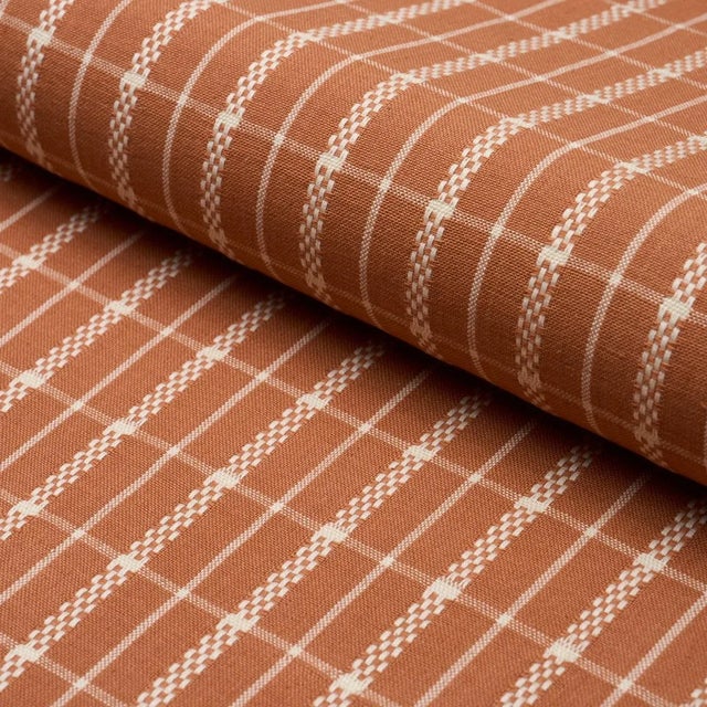 SAMPLE - Schumacher Boyd Check Fabric In Spice For Sale