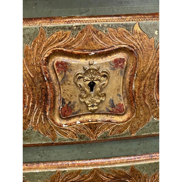 19th Century French Louis XV Style Painted Commode For Sale In Dallas - Image 6 of 12