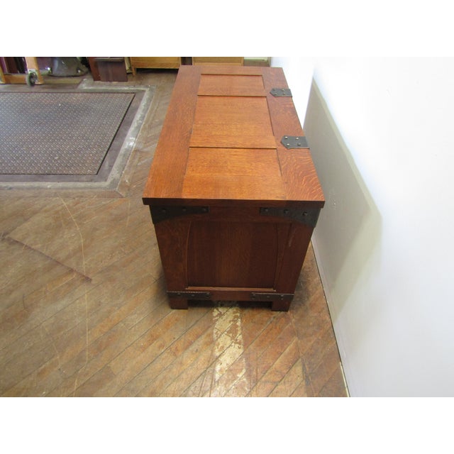 Arts & Crafts Stickley Mission Oak Arts and Crafts Style Blanket Chest For Sale - Image 3 of 11