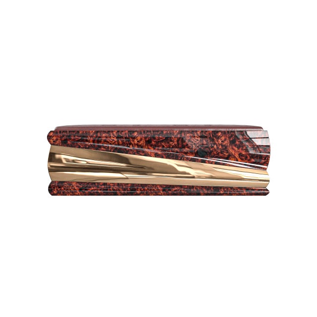 Not Yet Made - Made To Order "Riccio" Bench With Bronze and Burl Walnut, Hand Crafted For Sale - Image 5 of 7