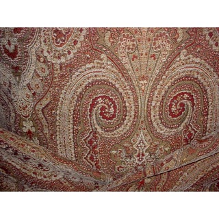 Scalamandre Fr 86360gpp Amal Chenille Persian Paisley Kilim Upholstery Fabric- 7 yards For Sale