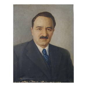 Anastas Mikoyan Portrait Painting, Soviet Socialist Realism Art, 1970s 90-70