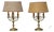 Copper Candlestick Bedside Lamps, 1890s, Set of 2 For Sale