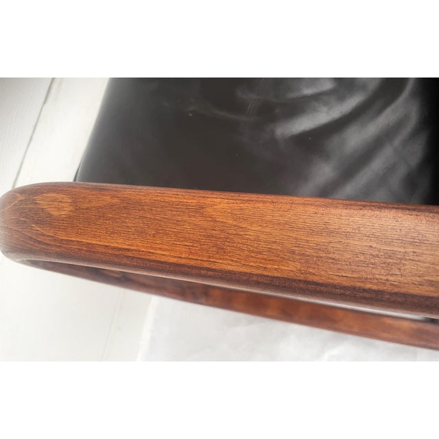 Mid-Century Modern Armchairs in Bentwood and Leather, 1960s, Set of 3 For Sale - Image 10 of 18