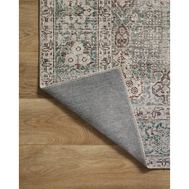 Chris Loves Julia x Loloi Jules Emerald / Antique Ivory 5'-0" x 7'-6" Area Rug For Sale In Dallas - Image 6 of 8