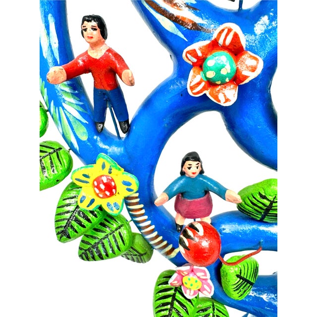 1990s 1990s Gerardo Ortega 'Tree of Life' From Tonalá, Mexico - 20.5" H X 16" W For Sale - Image 5 of 11