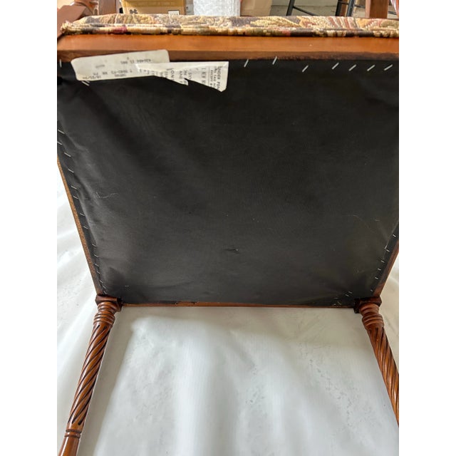 1994 Regency Style Twisted Legs Armchair For Sale - Image 10 of 11